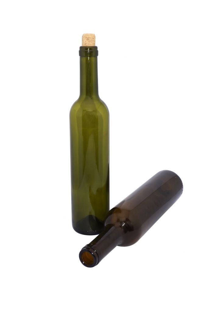 500ml Empty Amber Or Green Color Glass Wine Champagne Bottle With Cork Lid or Silicone Stopper