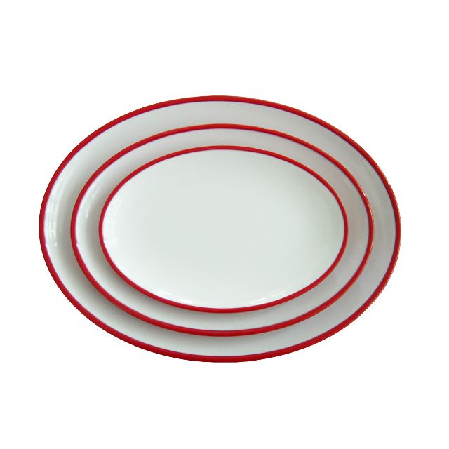 Melamine oval plate food serving plate of set 3