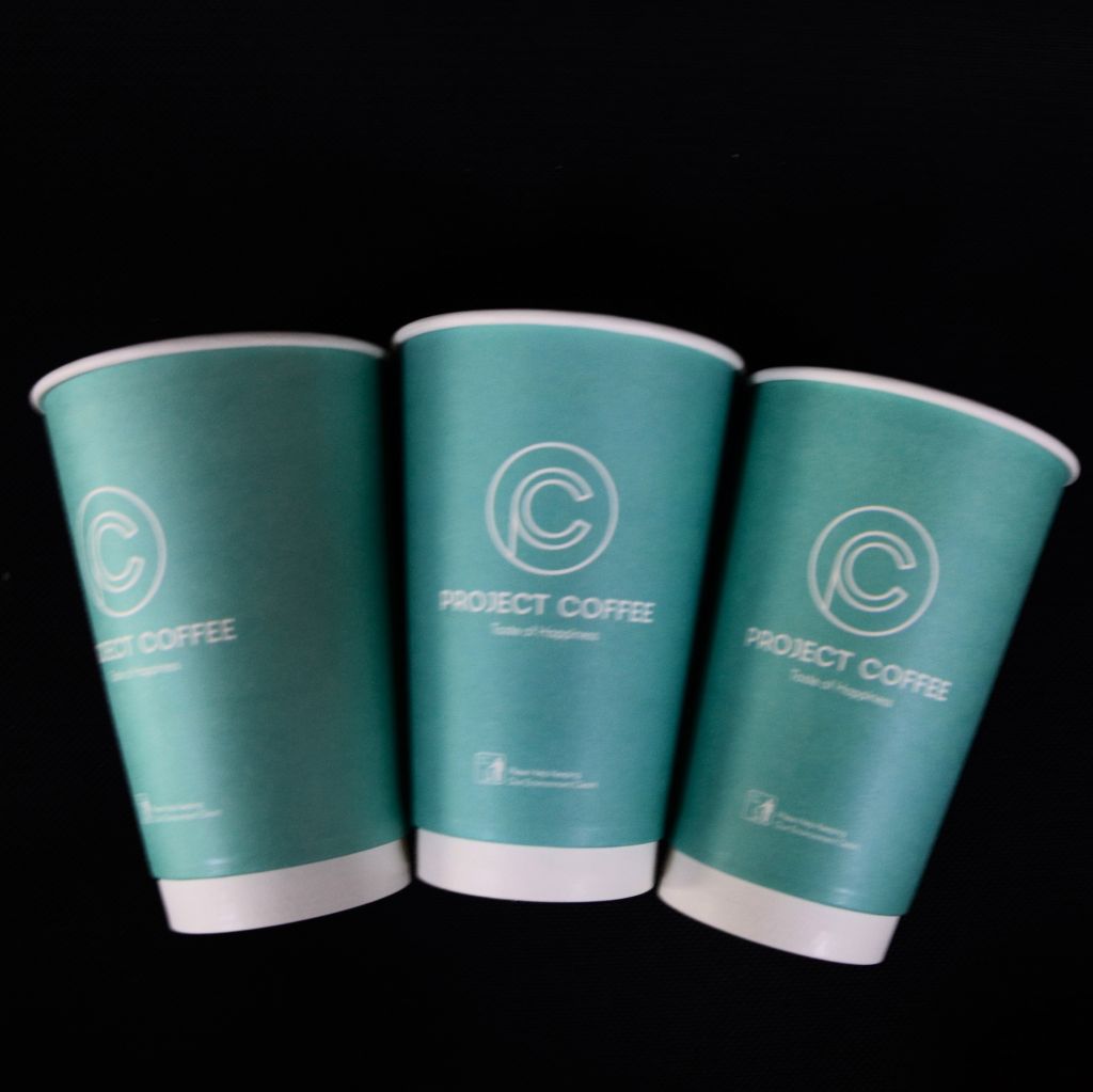 Custom made take away biodegradable PLA coffee disposable paper cups