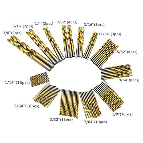 99pcs, 1/16&quot;-3/8&quot; HSS TWIST DRILL BITS, JOBBER LENGTH