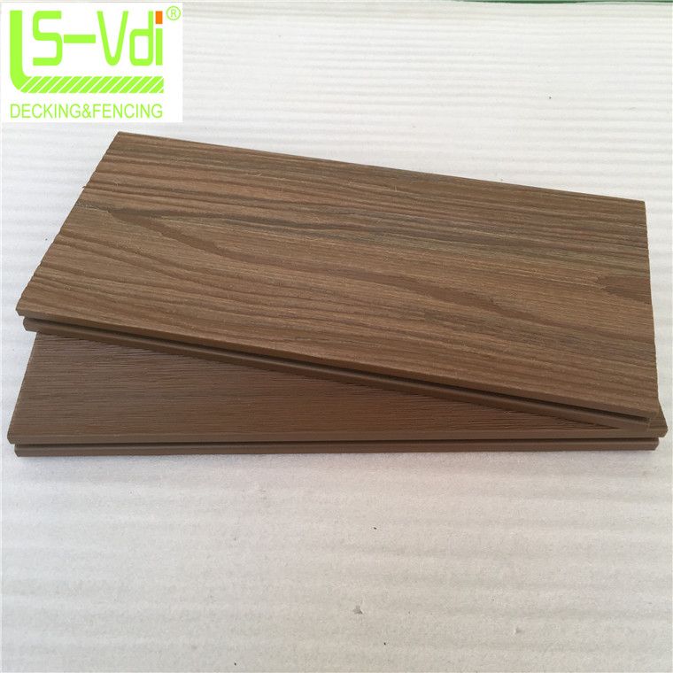 Surface coated wpc decking wood plastic composite floor garden