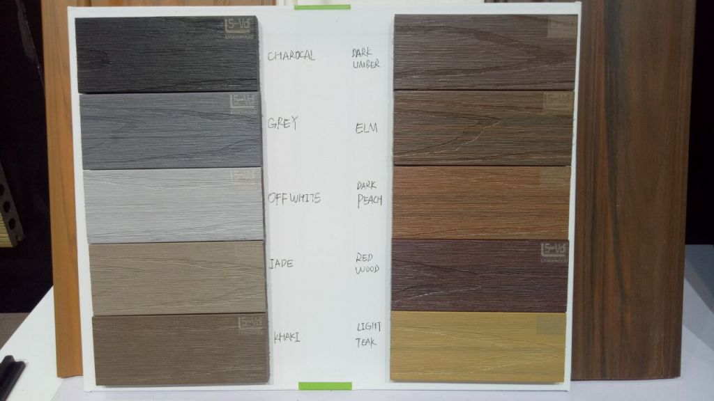 Surface coated rot proof outdoor wpc decking coextruded wood plastic composite floor UV proof flooring