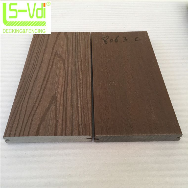 Surface coated wpc decking wood plastic composite floor garden