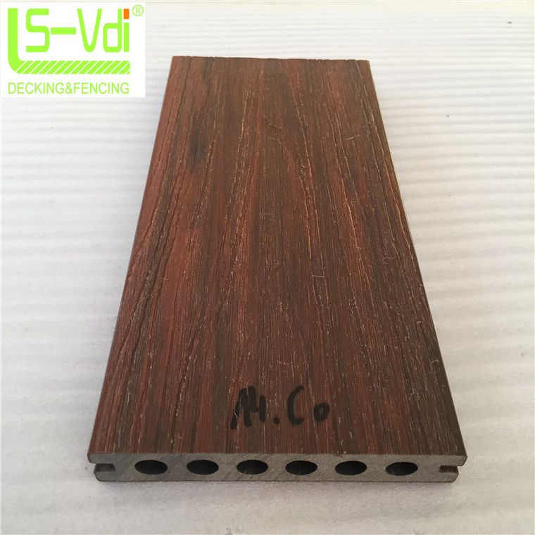 Surface PE shielded wood plastic composited floor outdoor wpc flooring wooden wpc panel