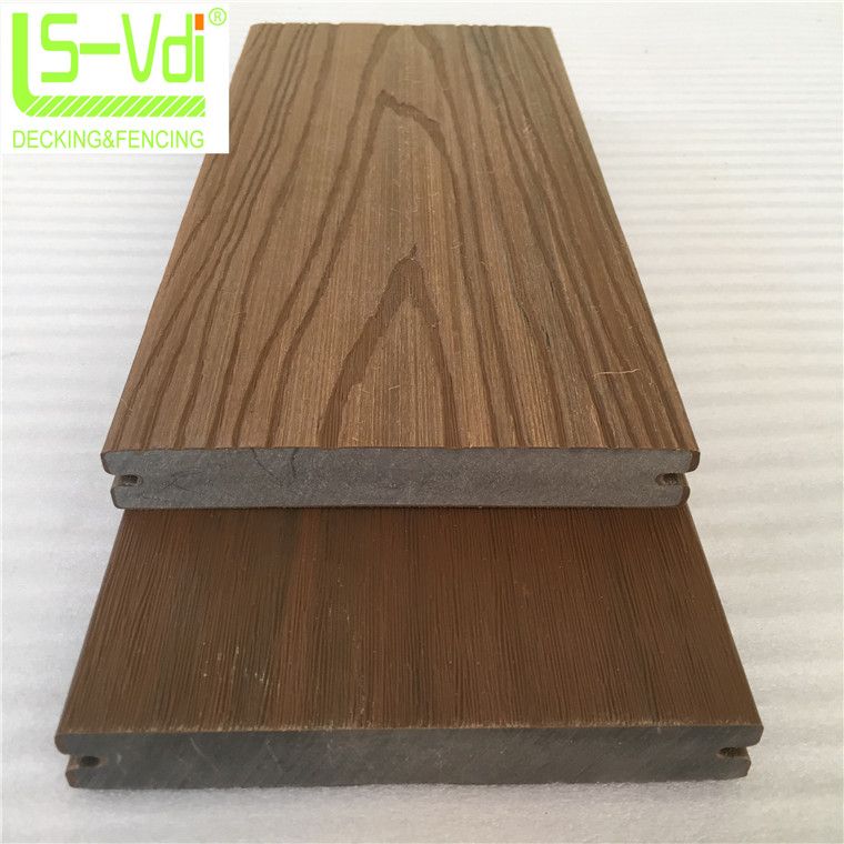 Surface coated wpc decking wood plastic composite floor garden