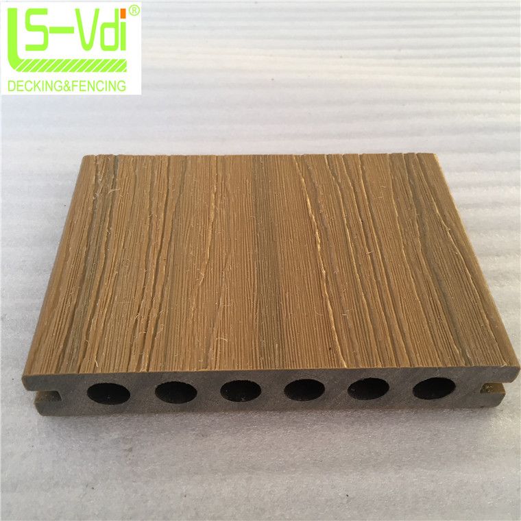 Surface coated rot proof outdoor wpc decking coextruded wood plastic composite floor UV proof flooring