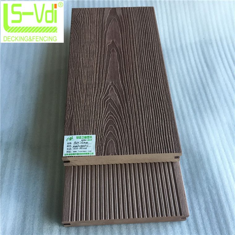 3D art wpc flooring wood plastic composite outdoor decking floor tile