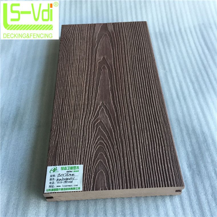 3D art wpc flooring wood plastic composite outdoor decking floor tile