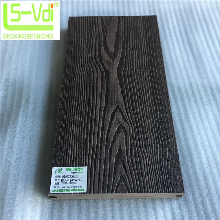 3D art wood plastic composite decking outdoor wood floor wpc flooring