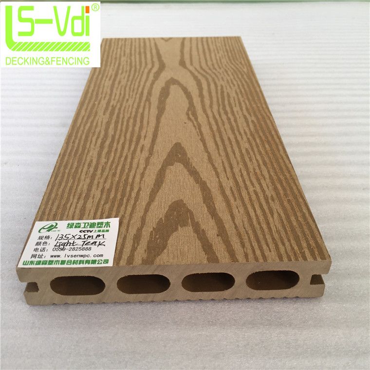 Crack resistant wood plastic composite solid wood floor tiles pine lumber for garage