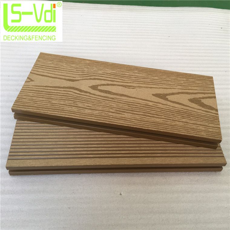 Crack resistant wood plastic composite solid wood floor tiles pine lumber for garage