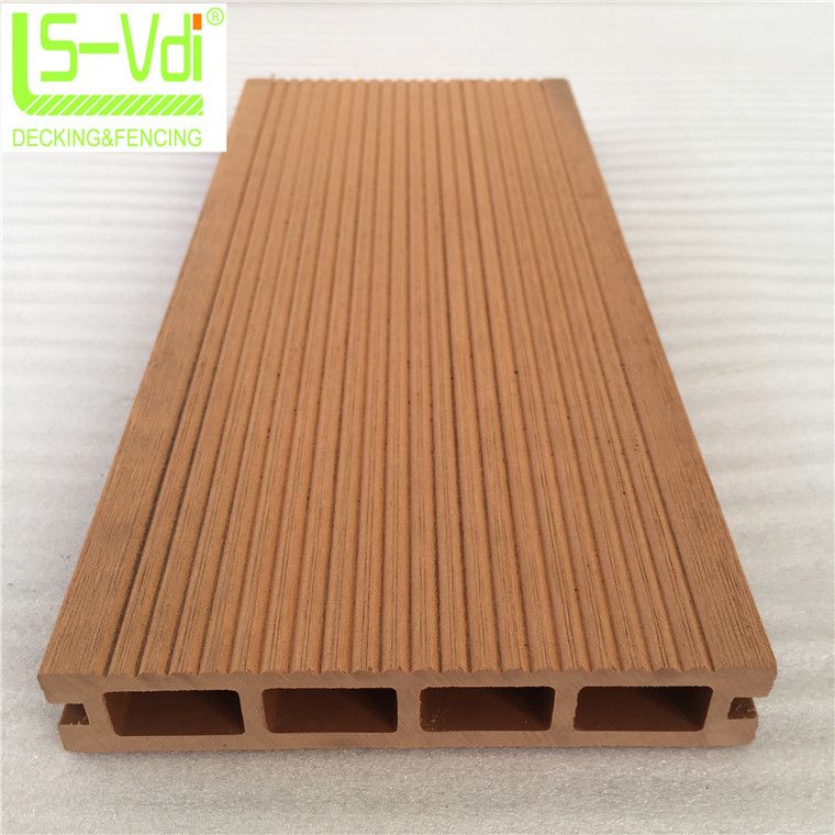 Natural wood plastic composite floor tile wpc panel solid wood floor