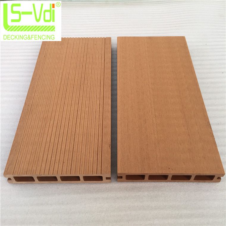 Natural wood plastic composite floor tile wpc panel solid wood floor