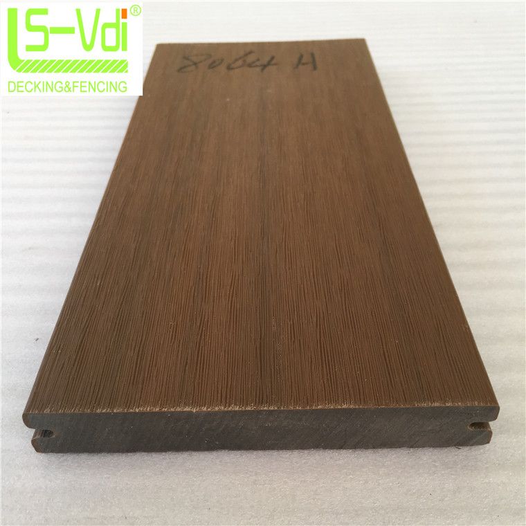 High ended coextruded wood plastic composite solid wood floor board as garden accessory