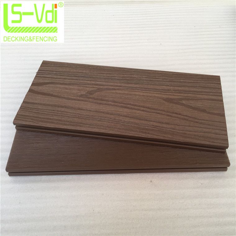 Surface coated wpc wooden home decor solid wood flooring for home and garden