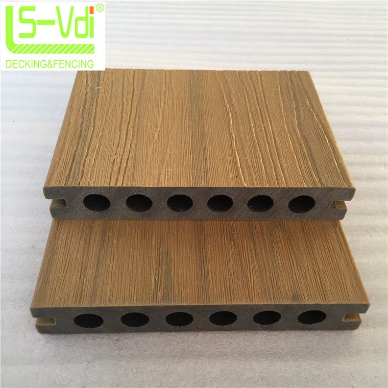 Luxurious solid wood plastic composite floor tile timber paneling