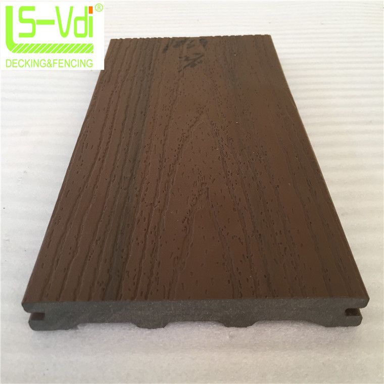 Coextrusion wood plastic composite teak wood floor for garden decoration