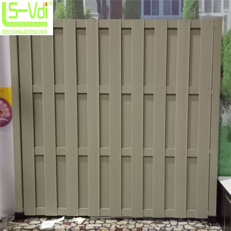 Rot resistant inserting wooden fence panels cheap wood fence with aluminium post