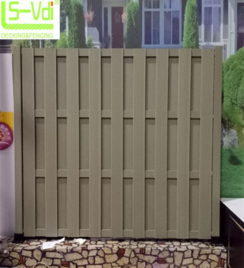 Rot resistant inserting wooden fence panels cheap wood fence with aluminium post