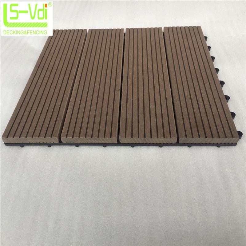 UV- resistant wood plastic composite floor tile for swimming pool low price