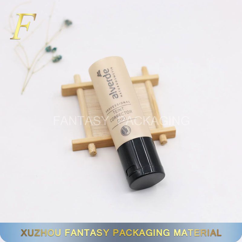 empty cosmetic tube with flip top lid for gel, cream container grey color tube packaging
