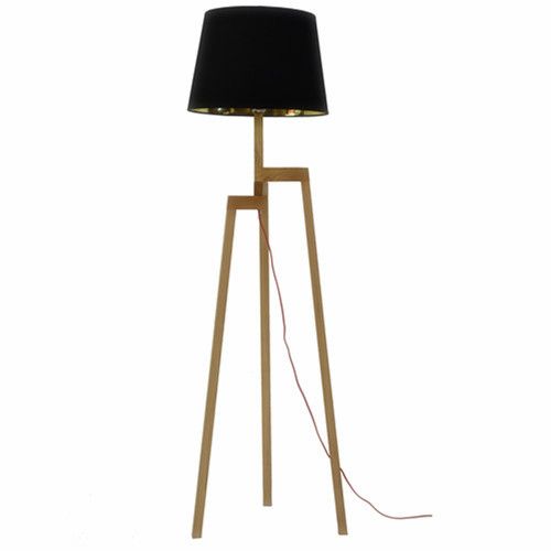 wooden tripod floor lamp