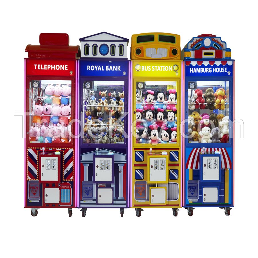 Cheap price colorful prize vending game giant claw crane machine