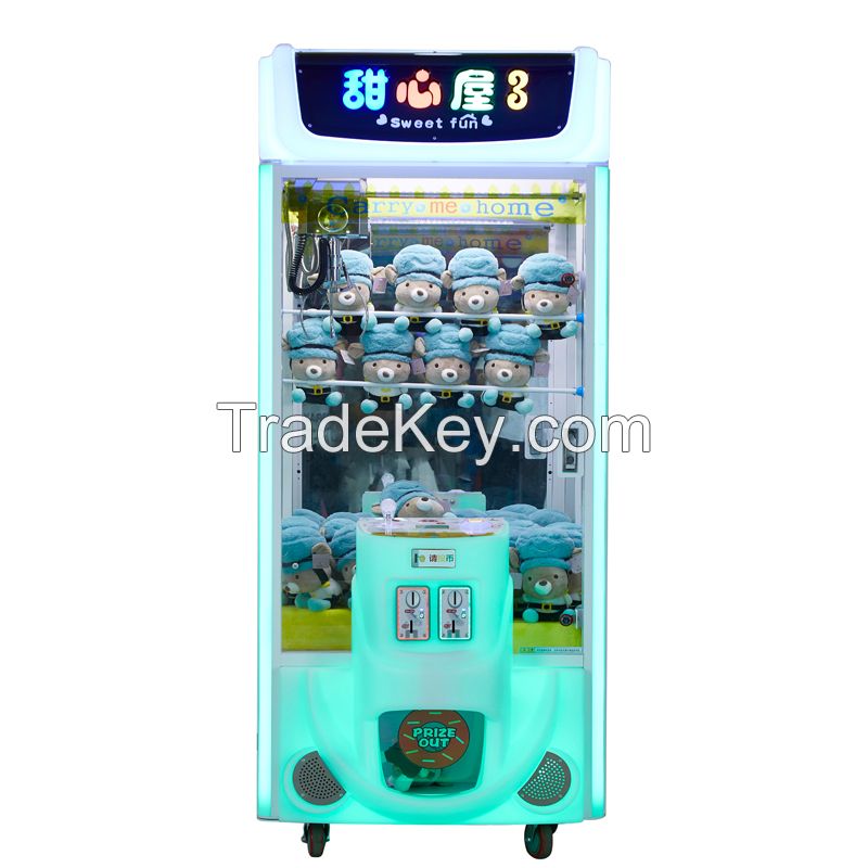Newest coin operated claw crane prize vending machine