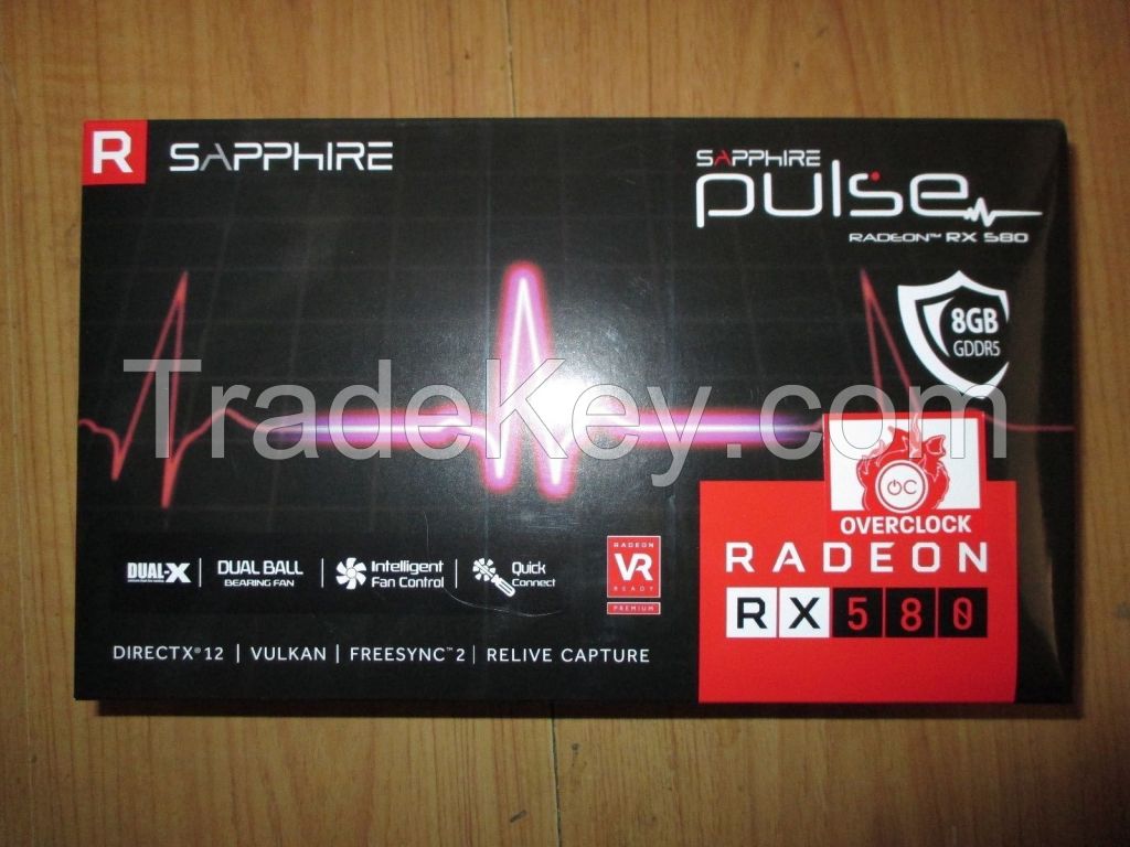 Sapphire 11265-09-20G Radeon PULSE RX 580 4GB GDDR5 DUAL HDMI / DVI-D / DUAL DP OC with backplate (UEFI) PCI-E Graphics Card