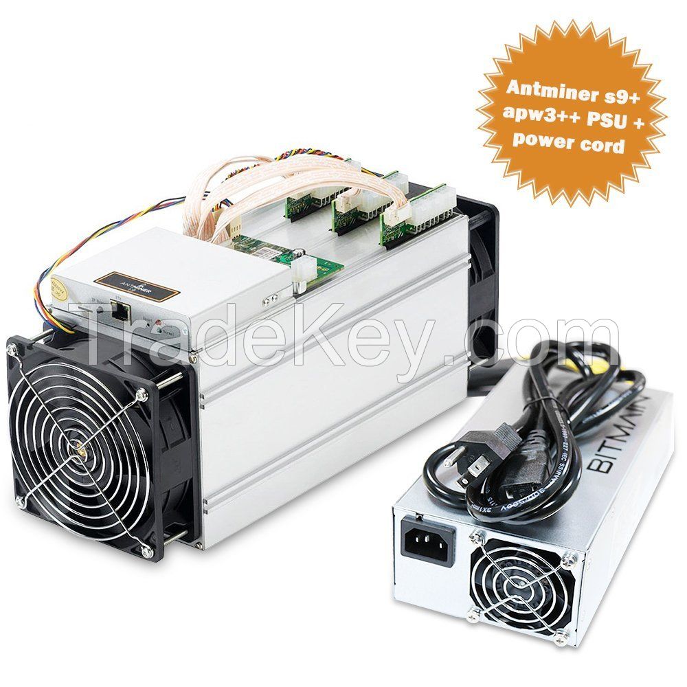 Antminer S9 ~14.0TH/s @ .098W/GH 16nm ASIC Bitcoin Miner with Power Supply 