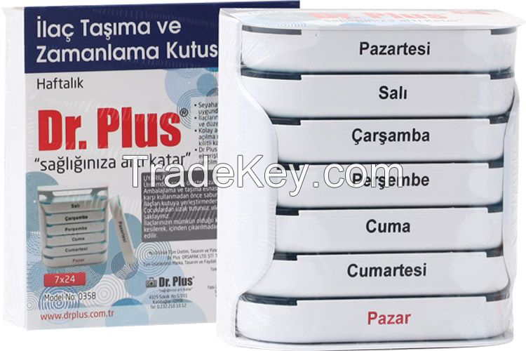 Dr Plus    Pill Storage Case    7x24  7 Days      Weekly