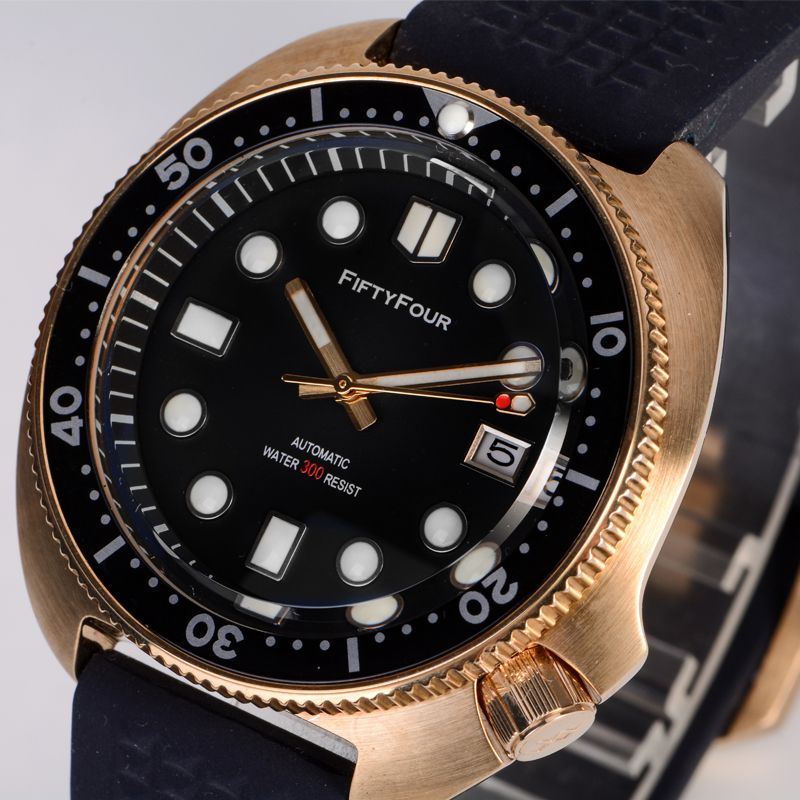 Bronze mechanical automatic movement diver 300m water resistance men watch 6105