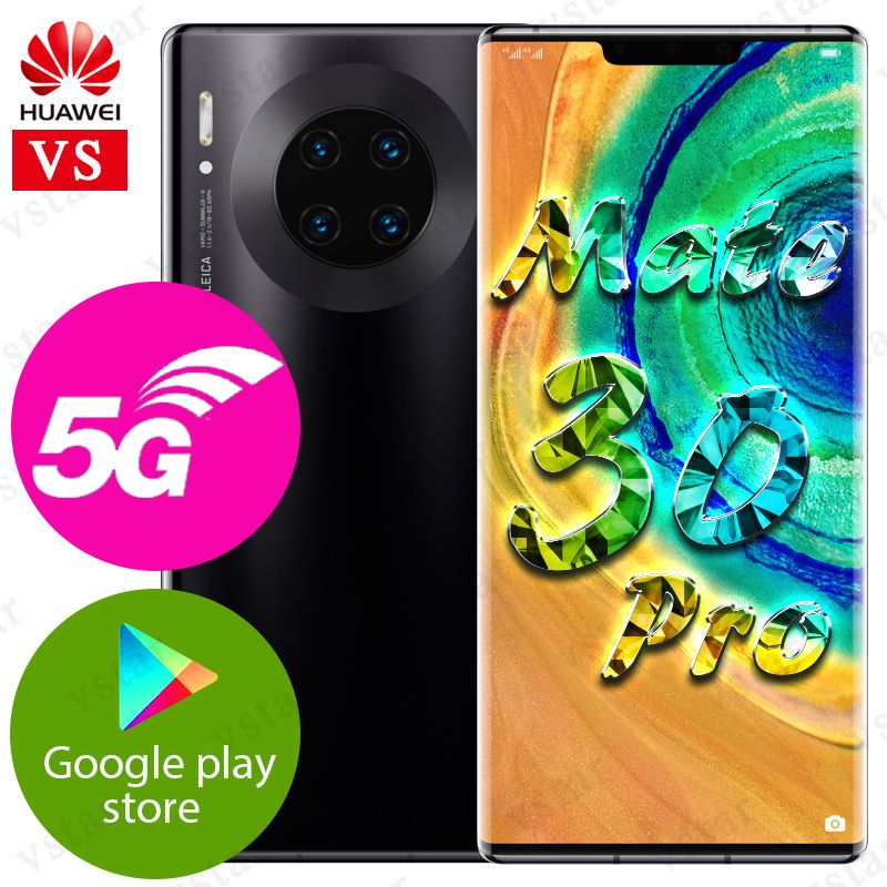 Huawei Mate 30 pro 5G Version Google Play Support NFC Global ROM Unlock 8GB 256GB Mate30pro 40MP 6.53 inch Kirin 990 Mobilephone