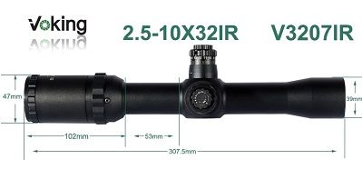 Tactical Rifle Scope 2.5-10x32 Ir Magnifier Scope With Your Own App