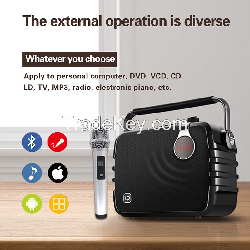 portable wireless Bluetooth Karaoke speaker with UHF handheld mircophone