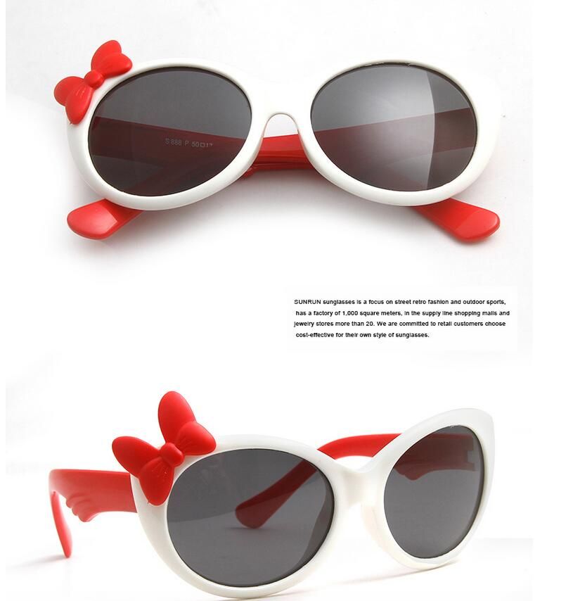 Butterfly Bowknot Kids Sunglasses Cartoon FDA CE UV400 Approved