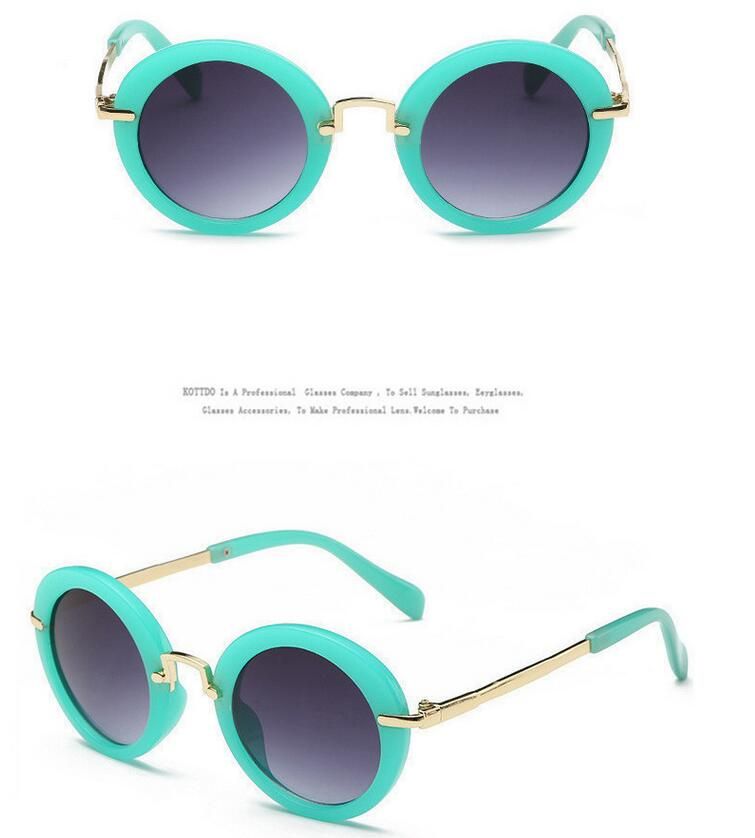 Classical Vintage Retro Sunglasses for Children Cartoon FDA CE UV400 Approved