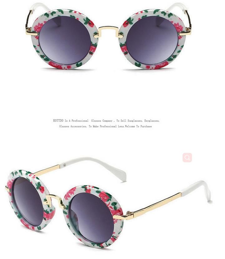 Classical Vintage Retro Sunglasses for Children Cartoon FDA CE UV400 Approved