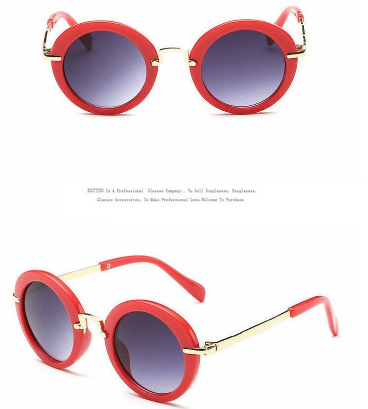 Classical Vintage Retro Sunglasses for Children Cartoon FDA CE UV400 Approved