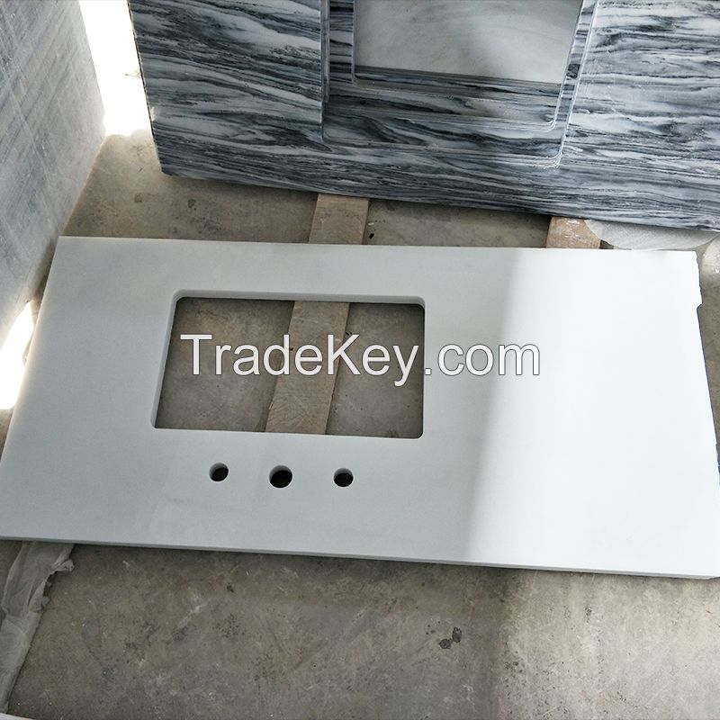 Chinese high quality white marble countertop