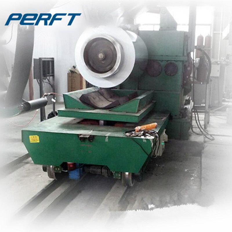 50 ton scissor hydraulic lifting coil rail transfer car for factory steel coils transportation