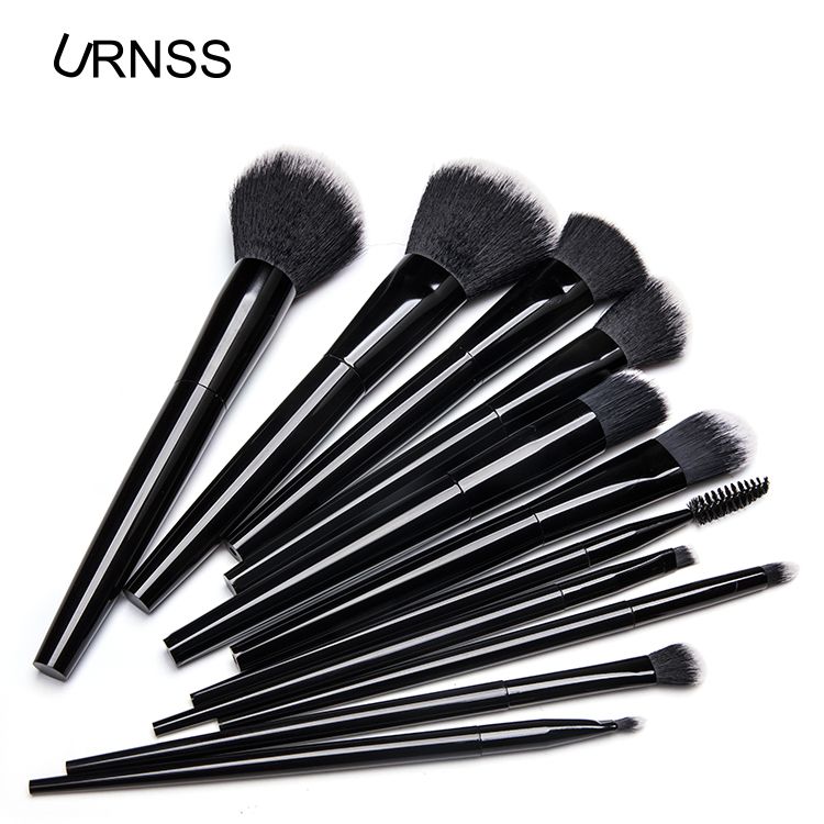 wholesale black white makeup brush set 11pieces