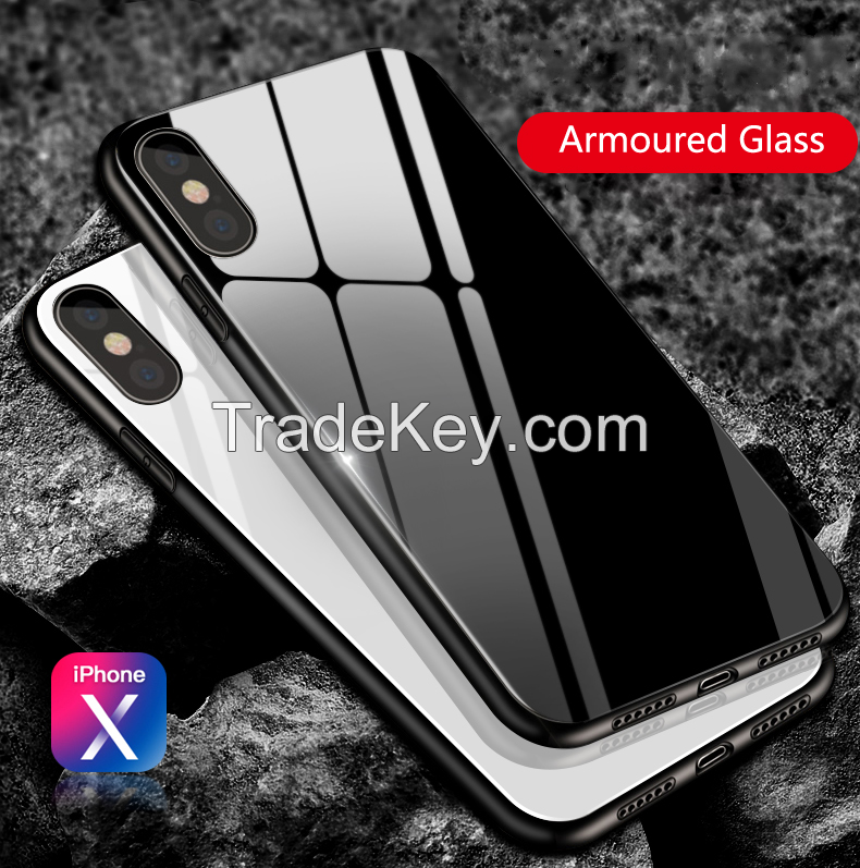 2018 Bulk 3 In 1 Beautiful Mobile Phone Back Cover Tempered Glass Phone Case For Iphone X Case