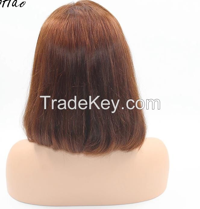 Best Selling Top Quality Wholesale 100% Unprocessed Human Hair Full Lace Bob Wig