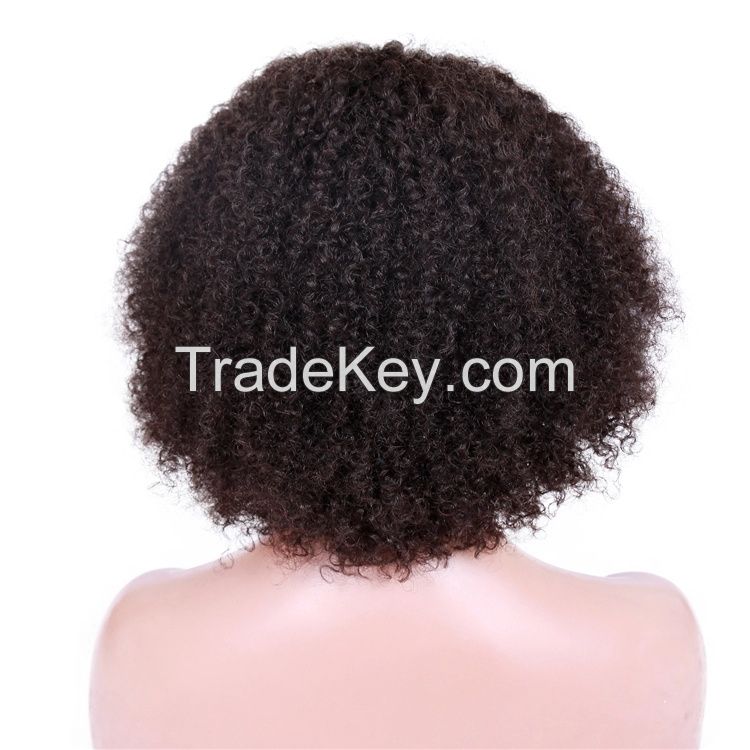 Premier Best Selling Indian Remy Short Afro Kinky Human Hair Wig For Black Women