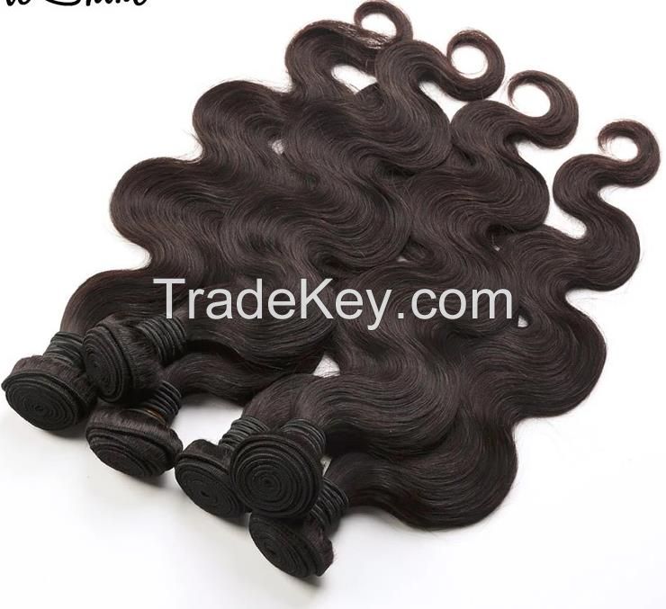 100% No Shedding Natural Color Best Selling Overseas Brazilian Hair Weave