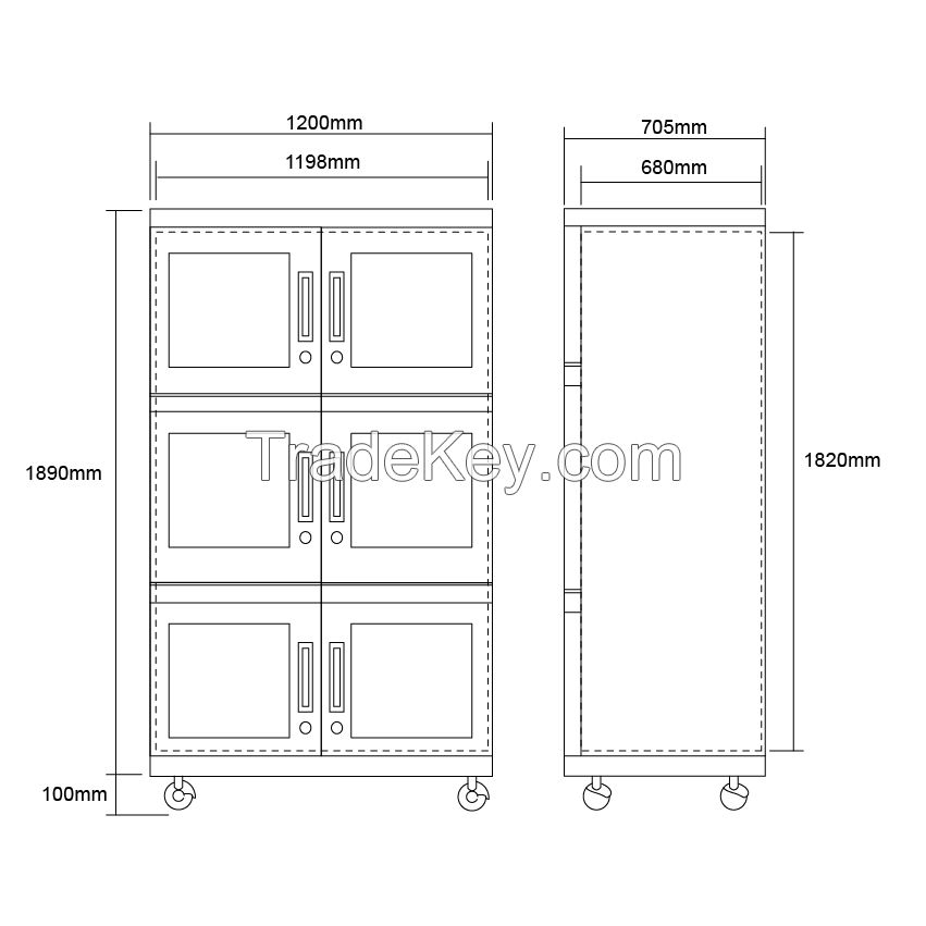 1483L anti static ESD dry cabinet ultra low humidity 5-60%RH