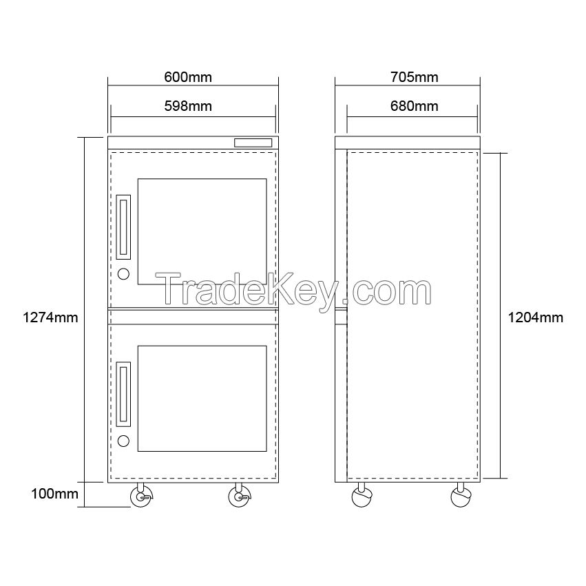 490L ESD dry cabinet anti static ultra low humidity 5-60%RH