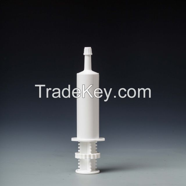 60ml disposable plastic equine oral paste syringe