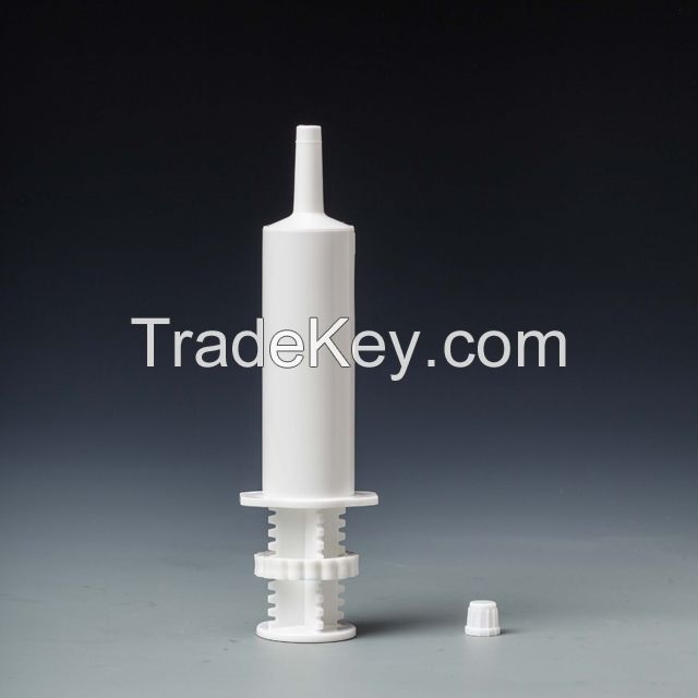 60ml disposable plastic equine oral paste syringe